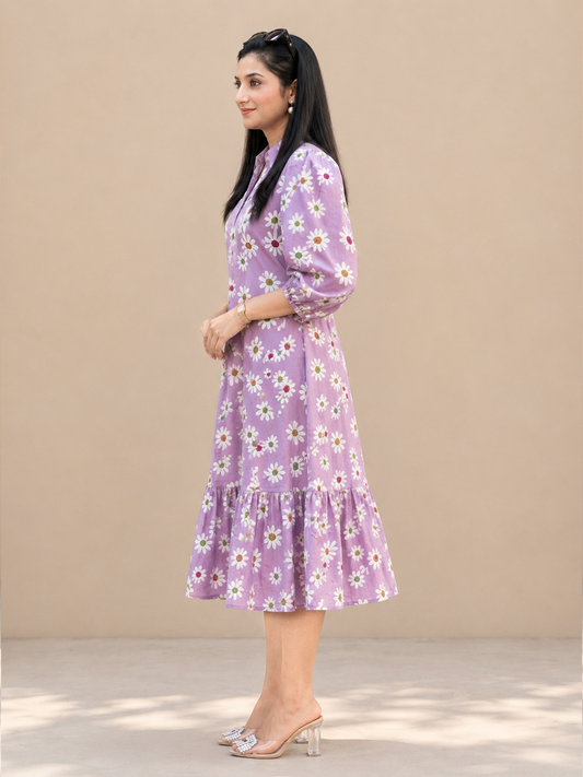 Floral Lavender Dress – Soft, Feminine Everyday Elegance