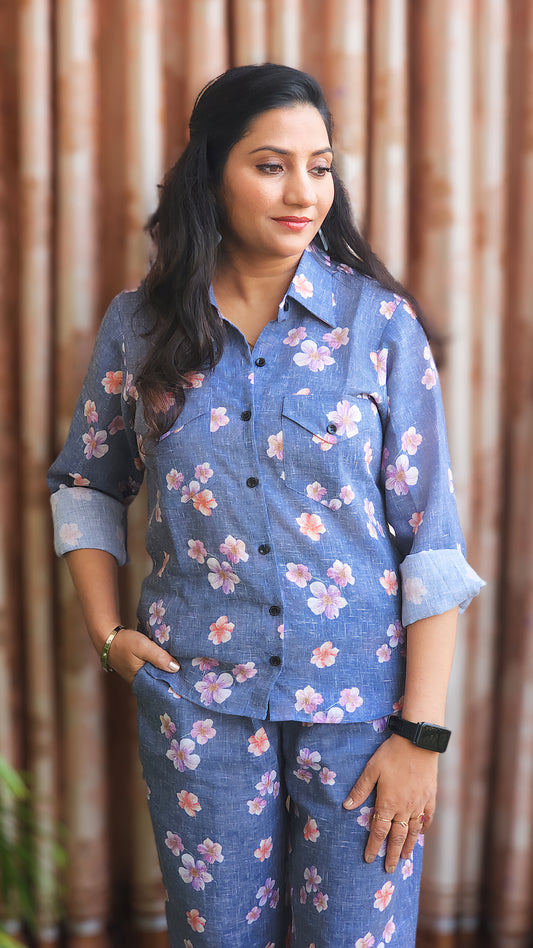 Women Cotton Co-ord Set (Shirt & Pant) - Neutral Office & Travel Smart Set (S–5XL)