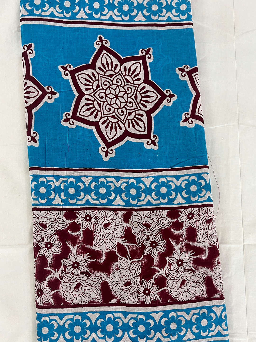 Cotton Classic Maroon Brown Saree – Timeless Earthy Elegance (One Size)