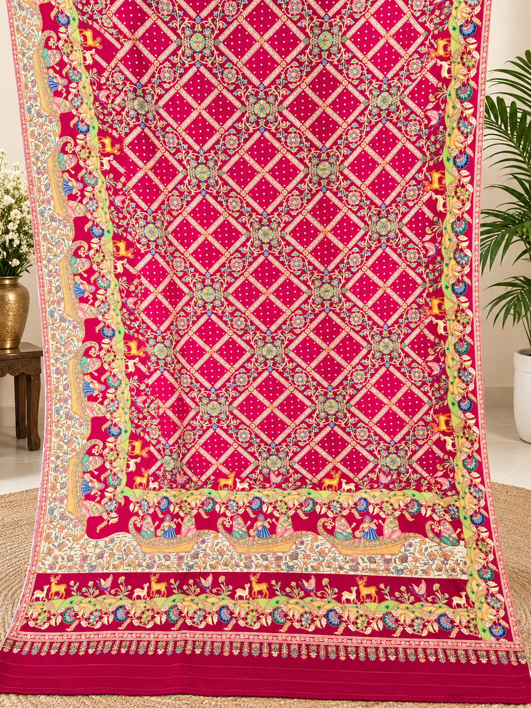 Karwa Chauth Special Printed Silk Saree