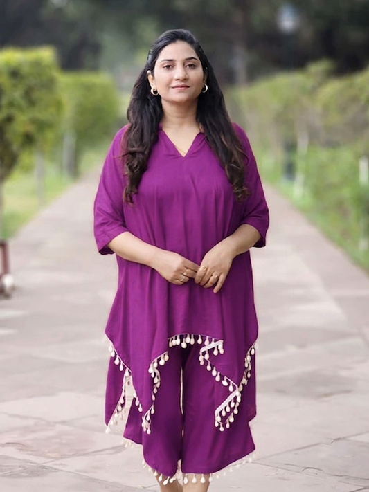 Cotton Vibrant Kaftan Capri Palazzo Set – Bold Comfort Co-Ord Elegance (S–5XL)