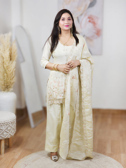 Farshi Salwar Suit with Dupatta – Dramatic Shimmer Festive Ethnic (S–5XL)