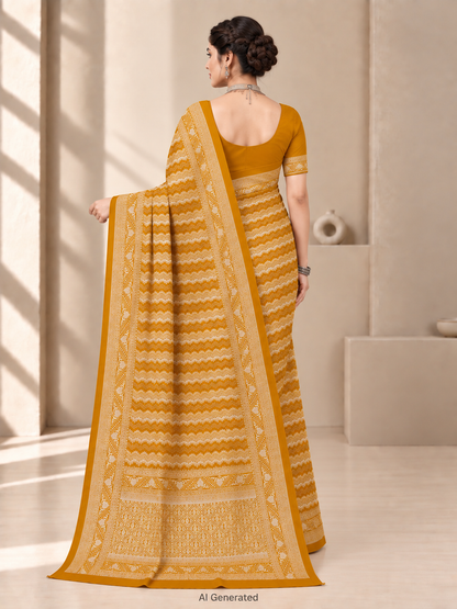 Mustard Silk Banarasi Saree – Warm, Regal Festive Elegance