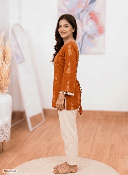 Cotton The Comfort-Fit Short Kurti – Everyday Relaxed Ease (Only Kurti) (S–5XL)