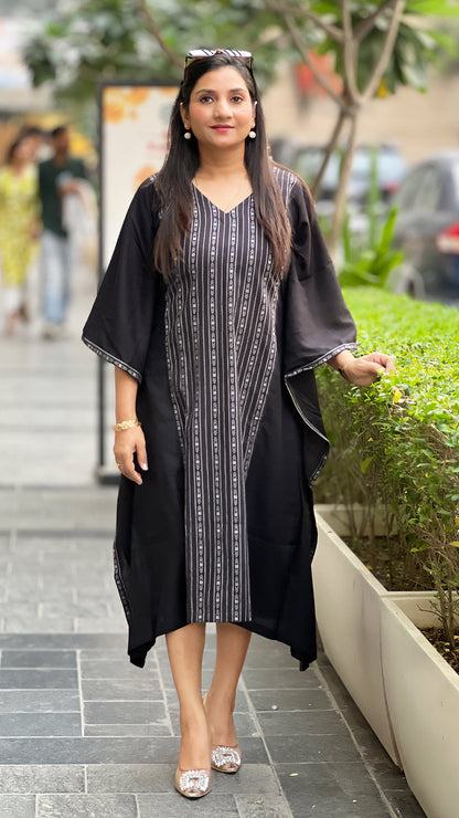Black Kaftan – Cotton Minimalist Kaftan Dress
