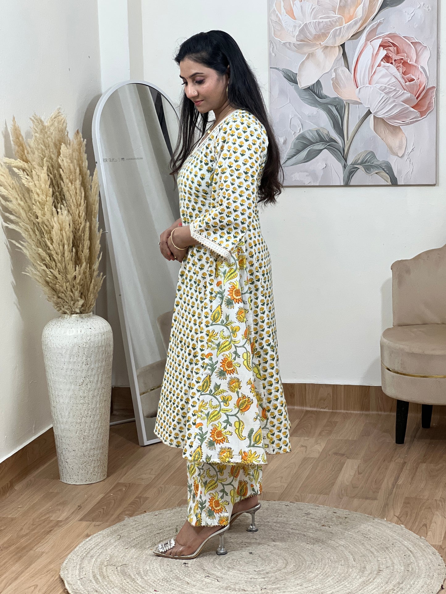 Cotton A-Line Kurta & Palazzo Set – Flared Comfortable Everyday Ethnic (S–5XL)