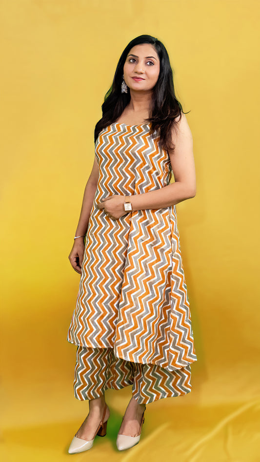 Kurti with Palazzo Set – Mix Cotton Co‑ord for Women