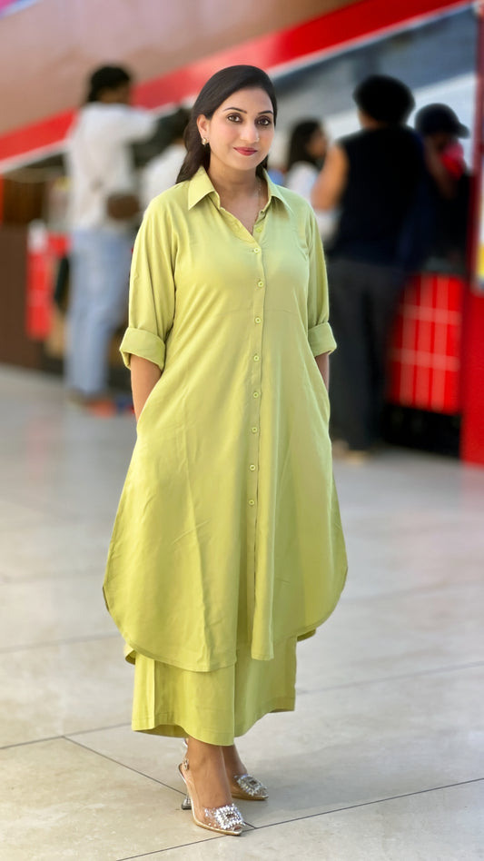 Shirt Kurti Palazzo Set