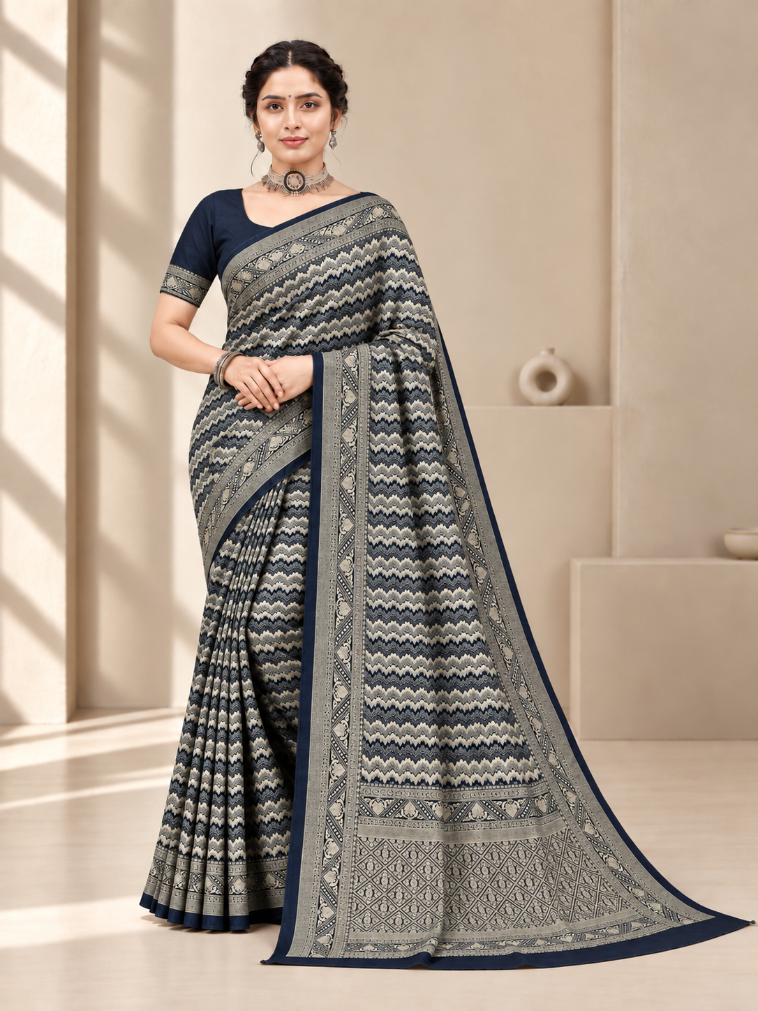 Black Silk Banarasi Saree – Timeless Luxurious Elegance