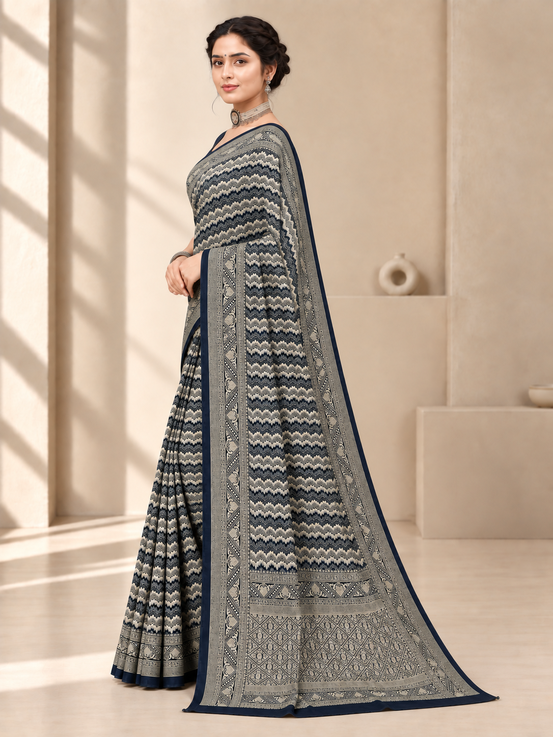 Black Silk Banarasi Saree – Timeless Luxurious Elegance