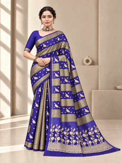 Purple Banarasi Silk Saree – Regal Festive Elegance