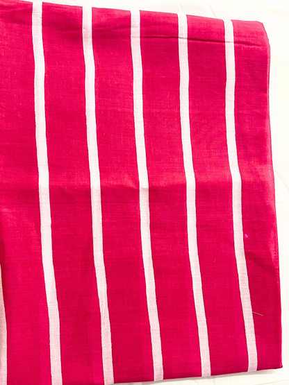 Cotton Magenta Magic Saree – Vibrant Festive Elegance (One Size)