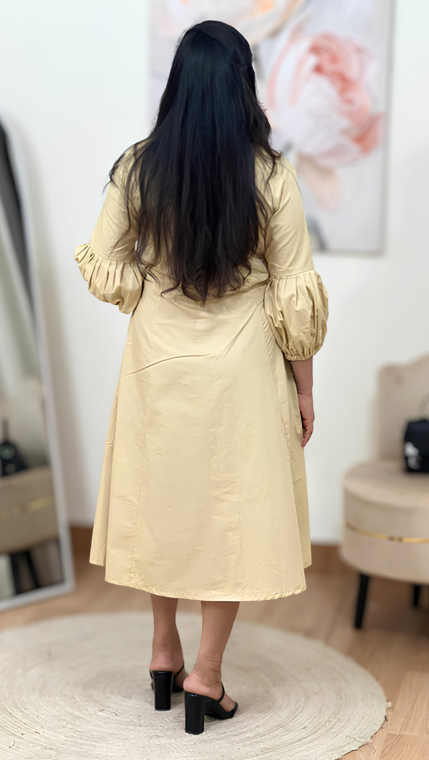 Cotton Bloom Floral Shirt Dress – Effortless Boho Everyday Ethnic (S–5XL)