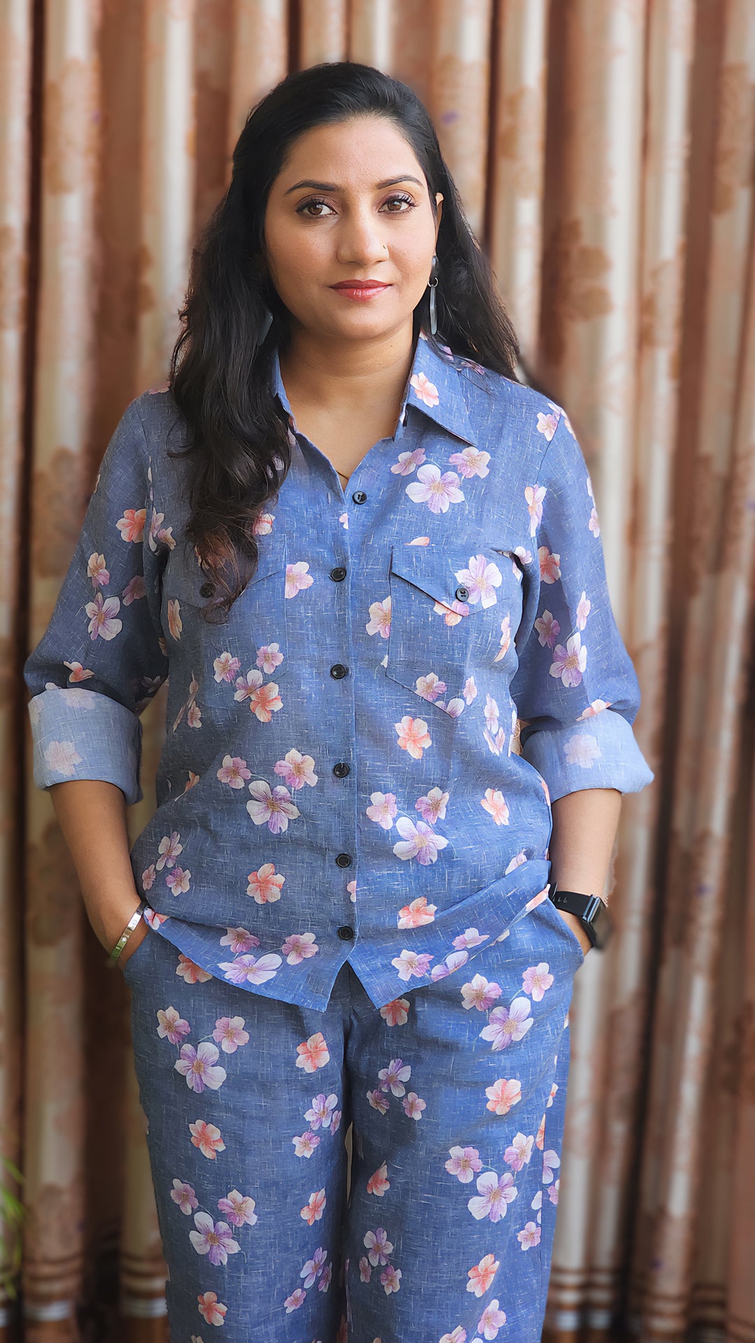 Women Cotton Co-ord Set (Shirt & Pant) - Neutral Office & Travel Smart Set (S–5XL)