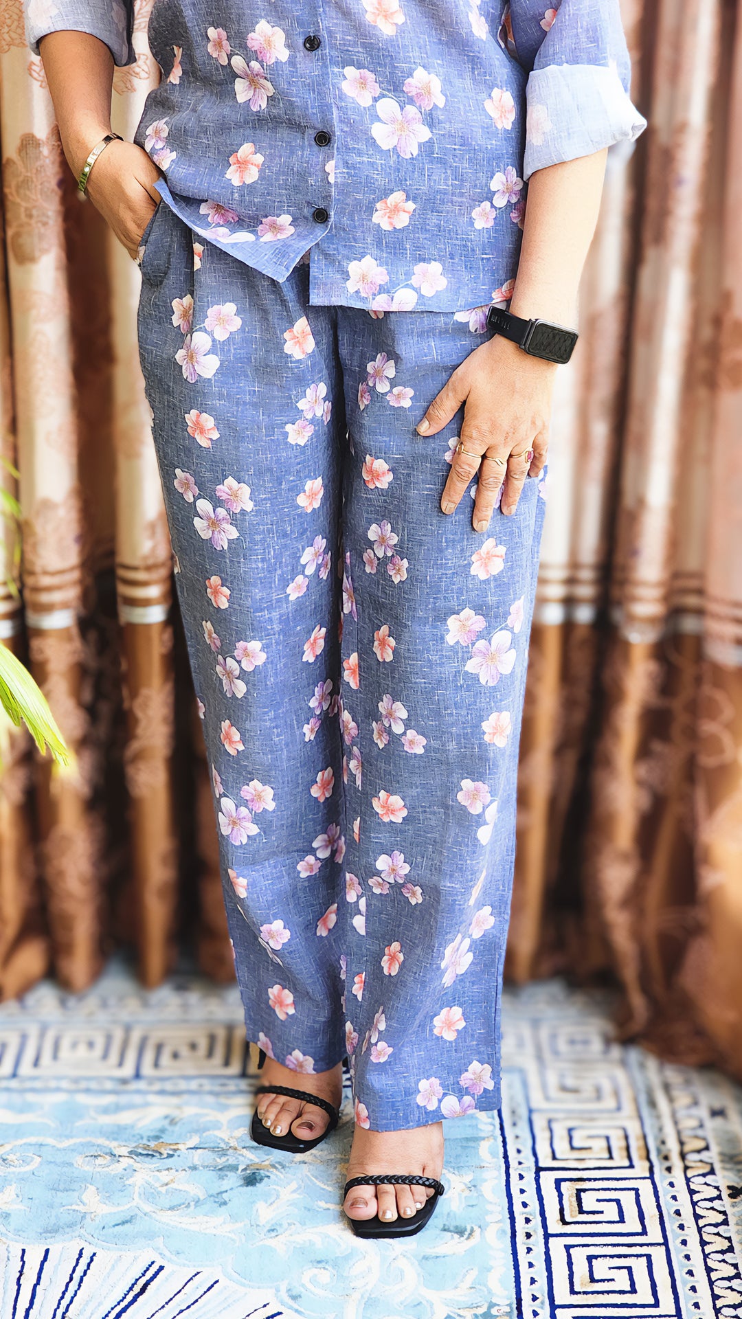 Women Cotton Co-ord Set (Shirt & Pant) - Neutral Office & Travel Smart Set (S–5XL)