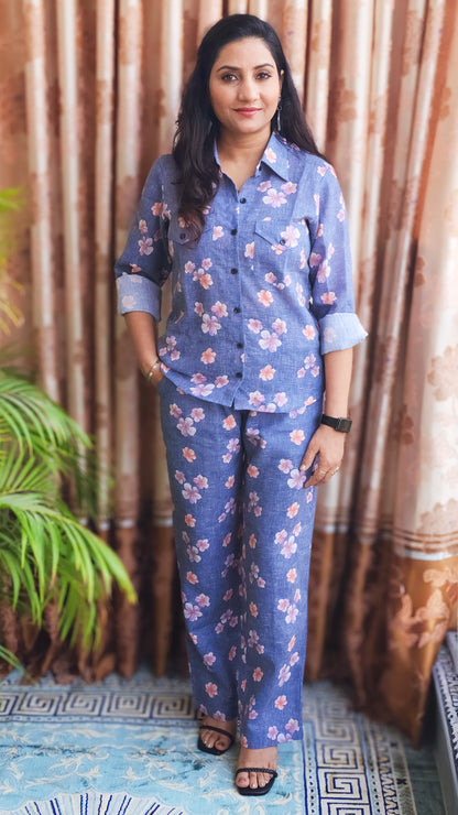 Women Cotton Co-ord Set (Shirt & Pant) - Neutral Office & Travel Smart Set (S–5XL)