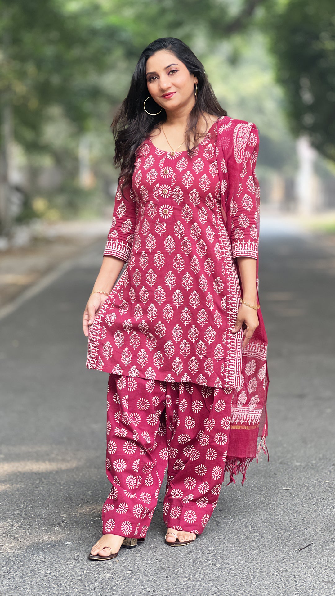 Farshi Palazzo Kurti – Pure Cotton Block Print Heritage Set