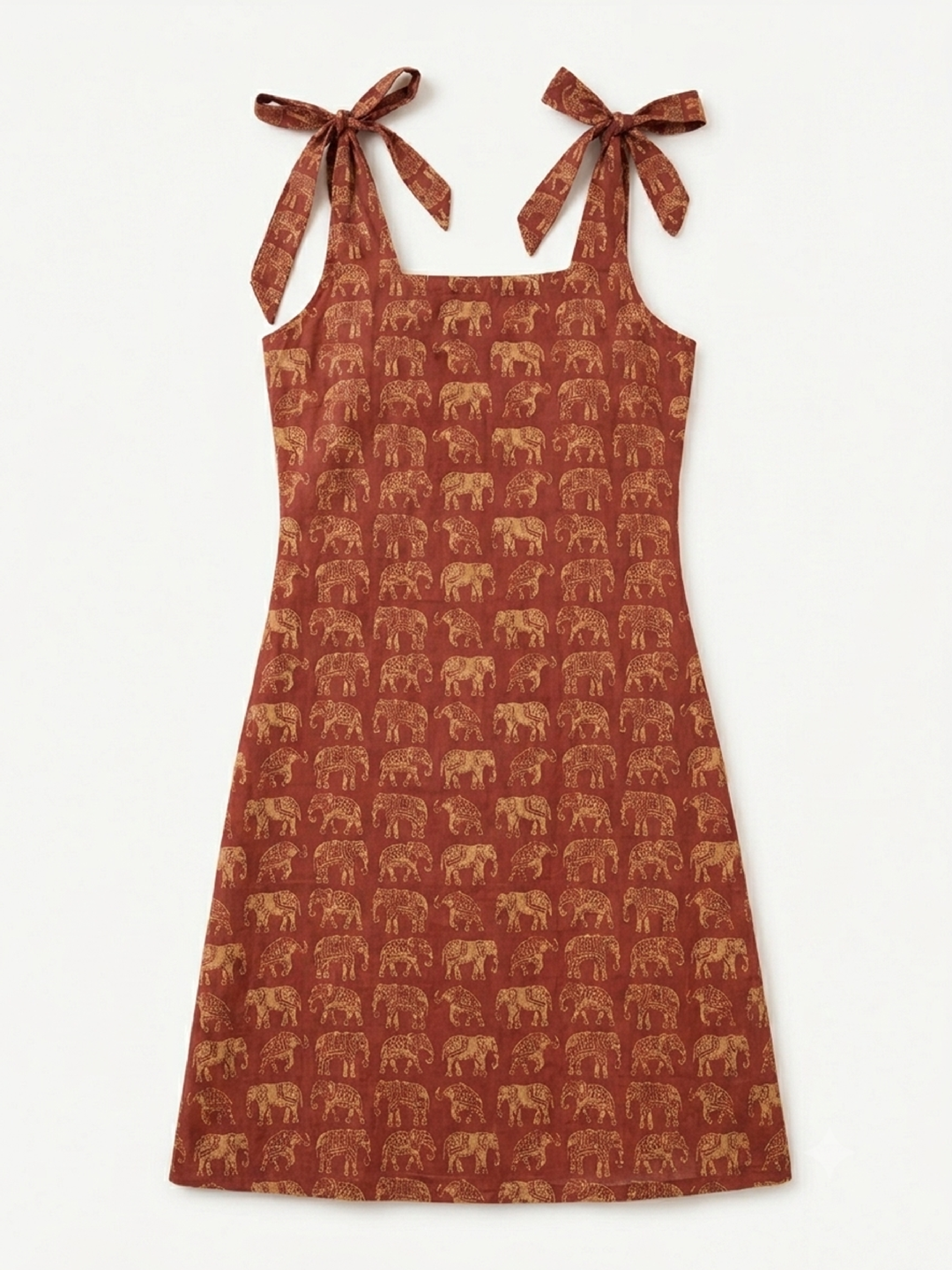 Cotton Rust Pink Pure Elephant Print Kurti – Artistic Cultural Charm (S–5XL)(Only Kurti)