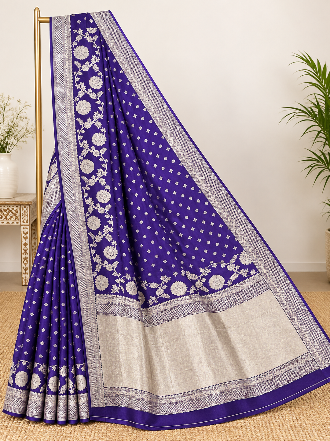 Purple Banarasi Silk Saree – Regal, Luxe Elegance