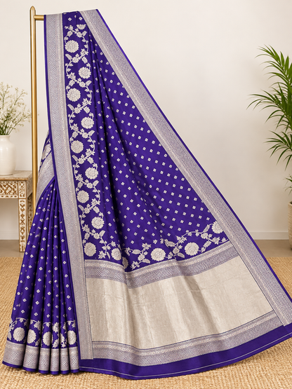 Purple Banarasi Silk Saree – Regal, Luxe Elegance