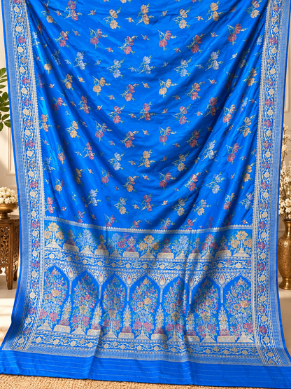 Firozi Silk Saree – Festive Wear