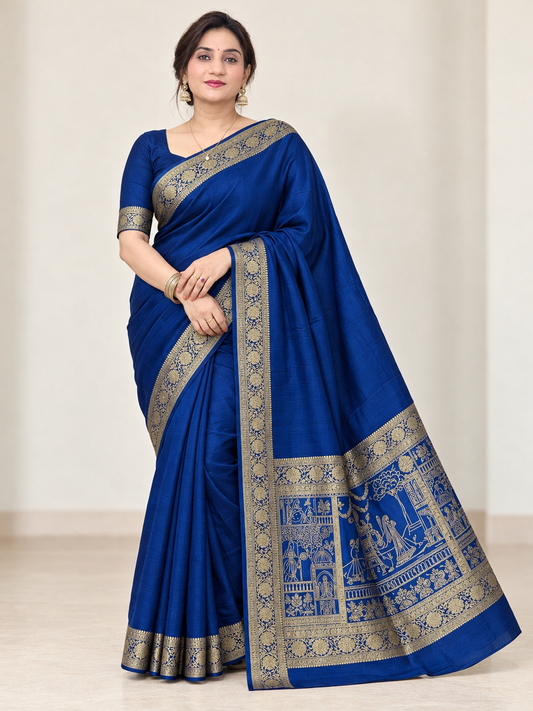Blue Silk Saree