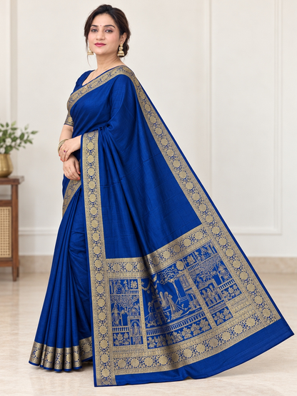 Blue Silk Saree