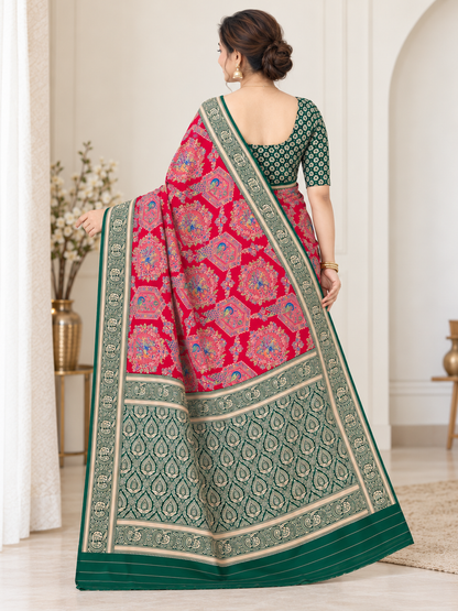Karwa Chauth Special Printed Silk Saree