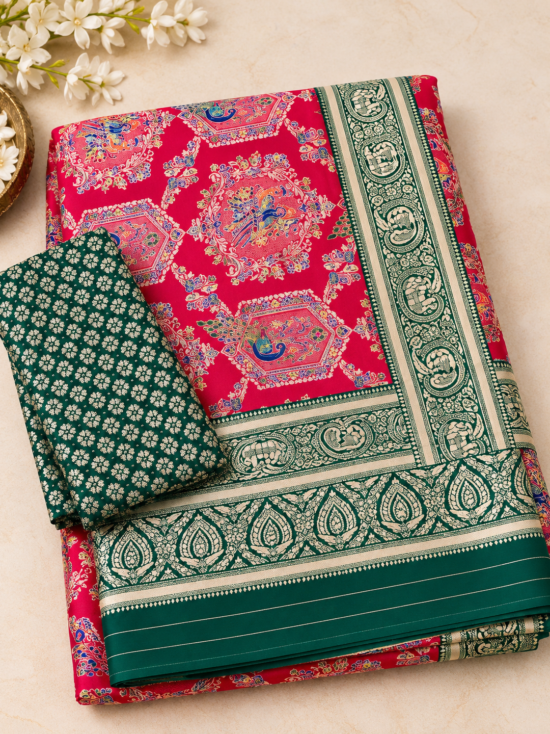 Karwa Chauth Special Printed Silk Saree