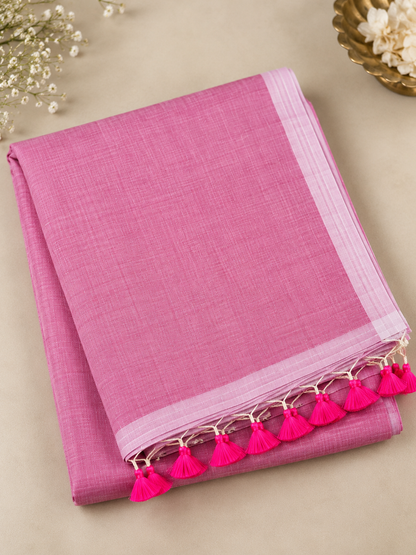 Pink Mal Cotton Saree – Soft, Everyday Elegance
