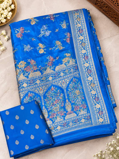 Firozi Silk Saree – Festive Wear