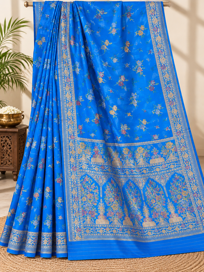 Firozi Silk Saree – Festive Wear