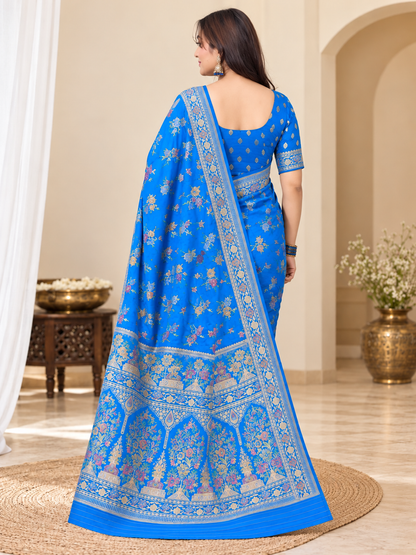 Firozi Silk Saree – Festive Wear