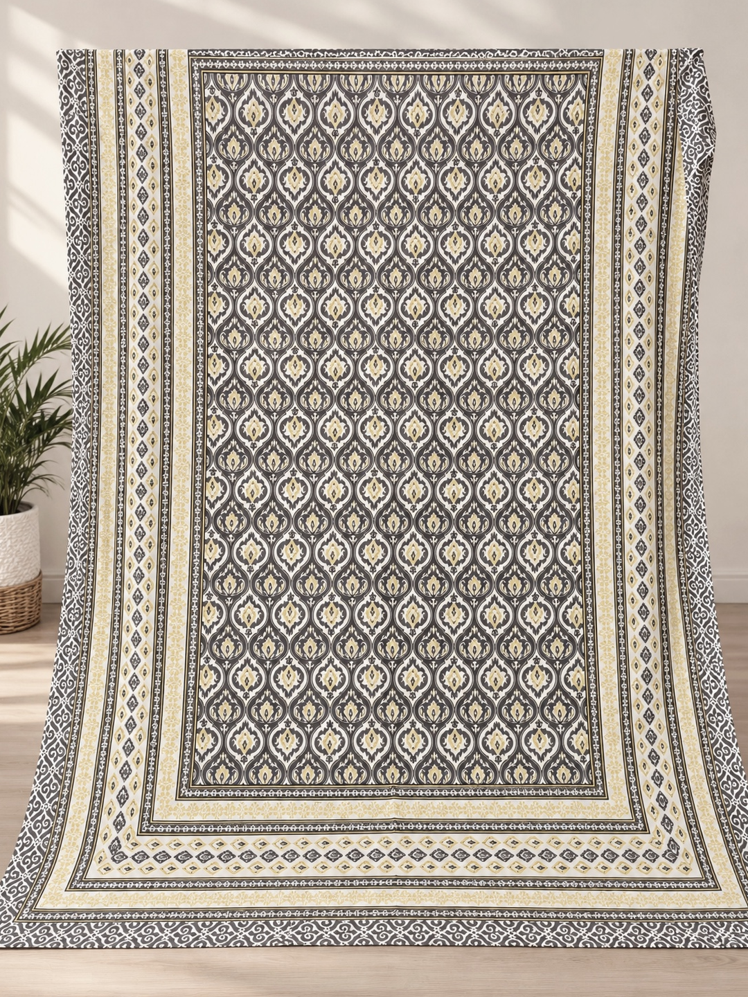 Jaipuri Cotton Bedsheet – 108 × 108 Inches