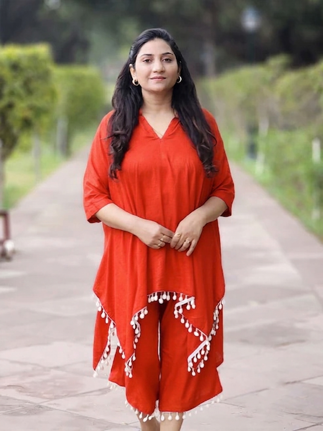 Cotton Vibrant Kaftan Capri Palazzo Set – Bold Comfort Co-Ord Elegance (S–5XL)