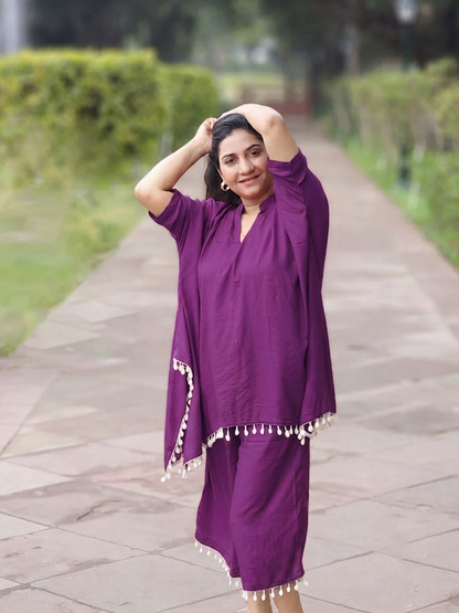 Cotton Vibrant Kaftan Capri Palazzo Set – Bold Comfort Co-Ord Elegance (S–5XL)