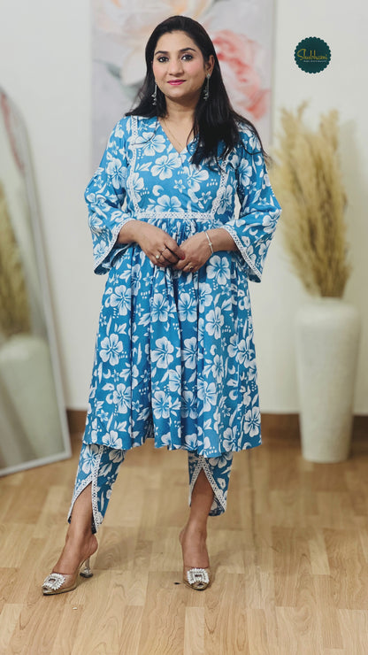 Cotton Anarkali with Tulip Pant – Graceful Flared Ethnic Festive (S–5XL)