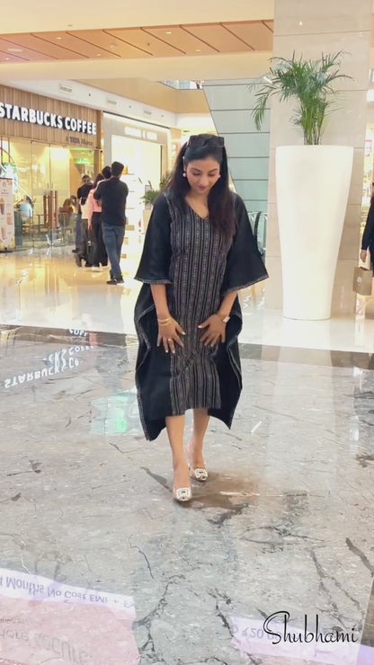 Black Kaftan – Cotton Minimalist Kaftan Dress