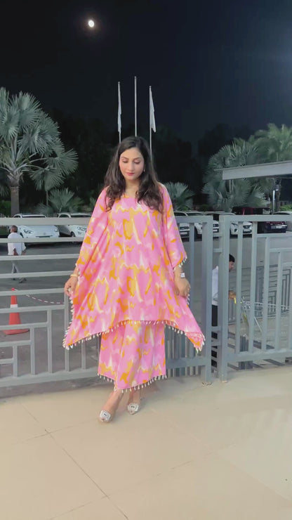 Kaftan Palazzo Set – Premium Rayon Co‑ord for Women