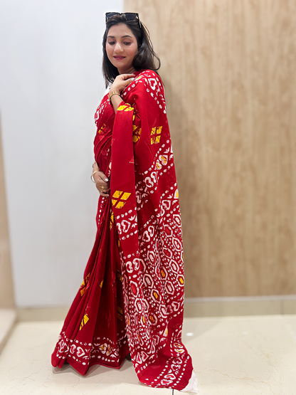 Cotton Breezy Bloom Mal Saree – Airy Floral Everyday Elegance