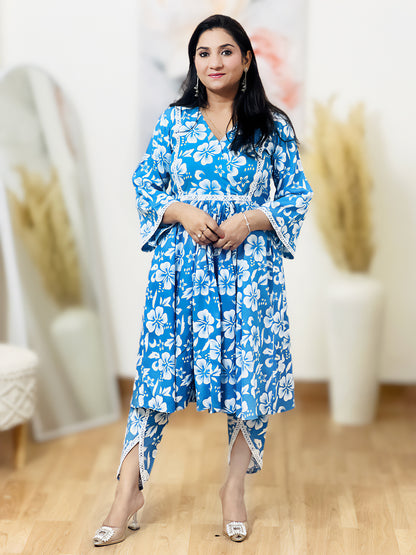 Cotton Anarkali with Tulip Pant – Graceful Flared Ethnic Festive (S–5XL)