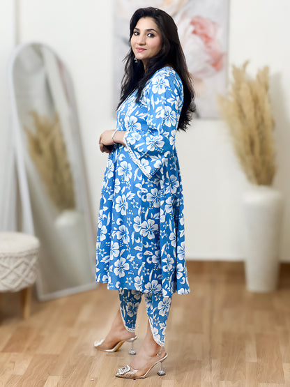 Cotton Anarkali with Tulip Pant – Graceful Flared Ethnic Festive (S–5XL)