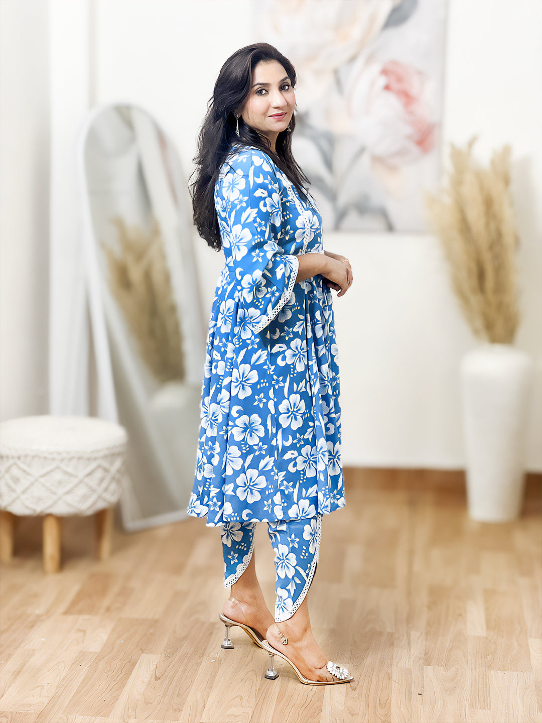 Cotton Anarkali with Tulip Pant – Graceful Flared Ethnic Festive (S–5XL)
