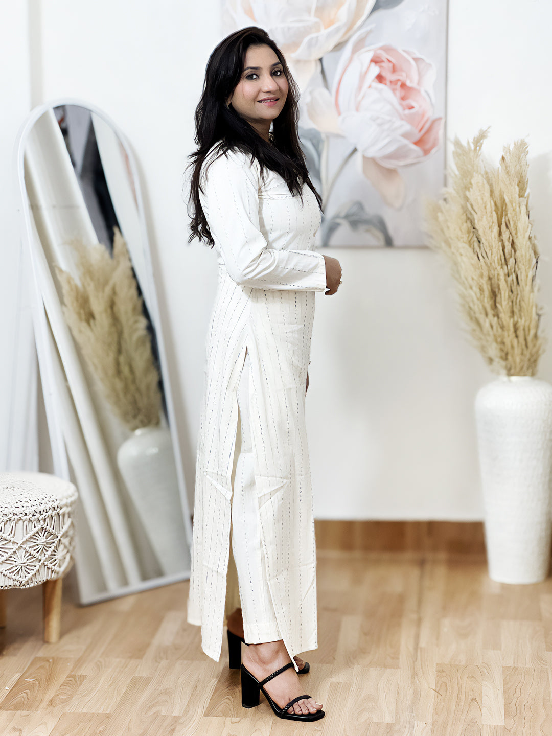 Cotton One Shoulder Ankle Length Cord Set – Edgy Fusion Ethnic Comfort (S–5XL)