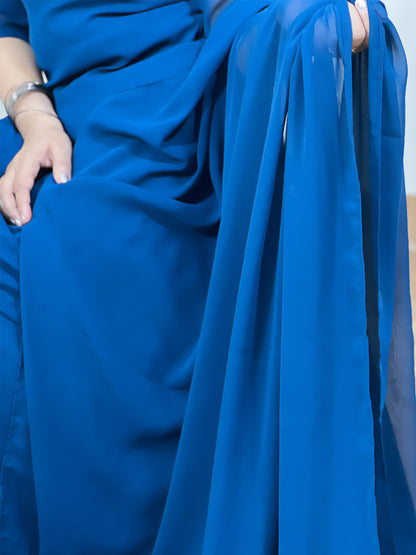 Peacock Blue Sharara Set – Regal Flared Festive Ethnic (S–5XL)