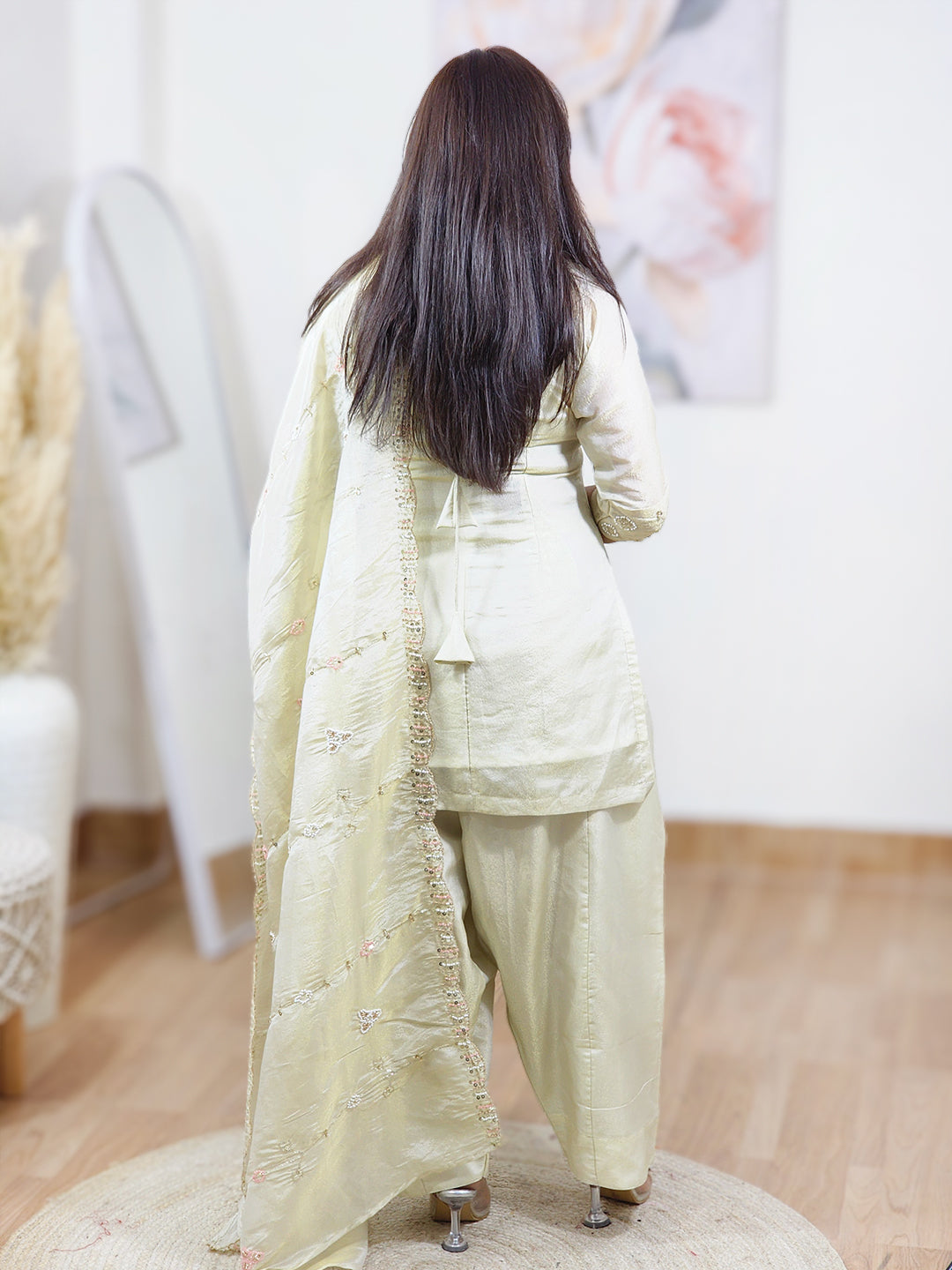 Farshi Salwar Suit with Dupatta – Dramatic Shimmer Festive Ethnic (S–5XL)