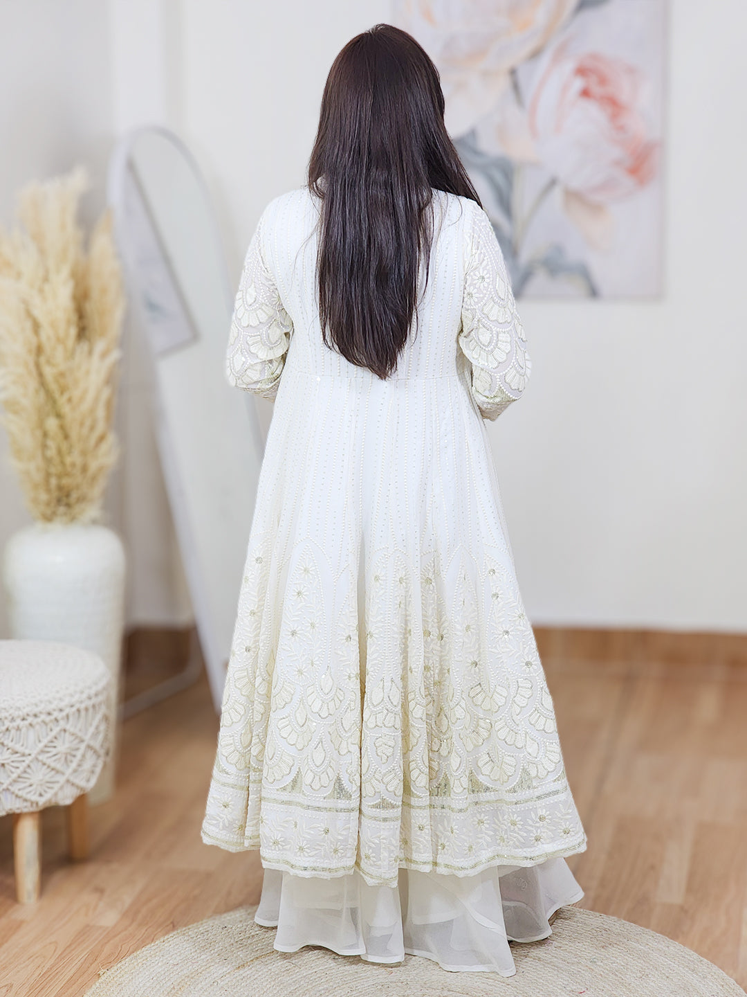 Georgette Anarkali Kurta Set – Flowy Elegant Festive Ethnic (S–5XL)