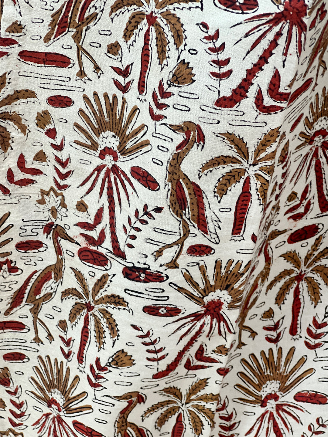 Cotton Terracotta Rust Tunic & Kalamkari Print Palazzo Set – Bohemian Ethnic